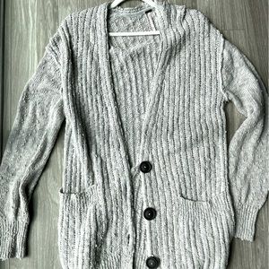 Free people, long/oversized button-down cardigan